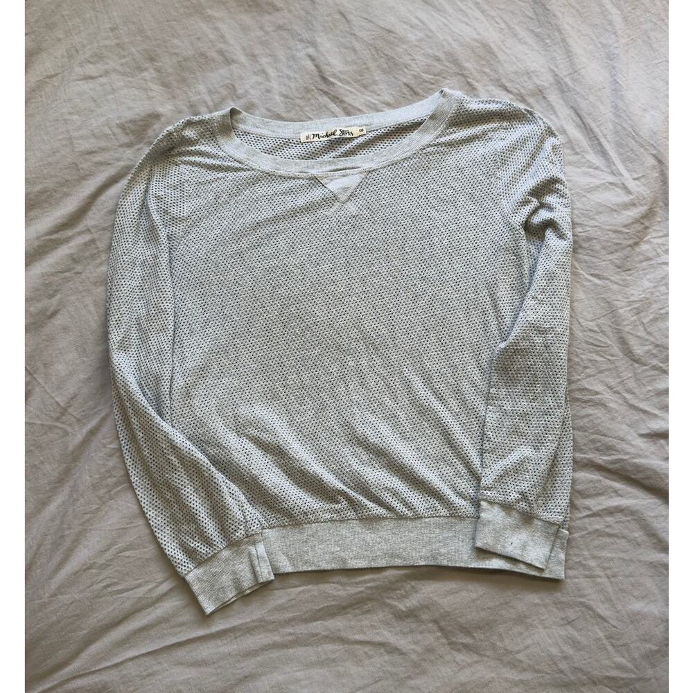 MICHAEL STARS WOMENS KNIT WIDE NECK SWEATSHIRT